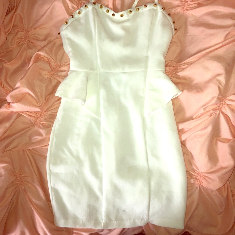 White mid thigh dress